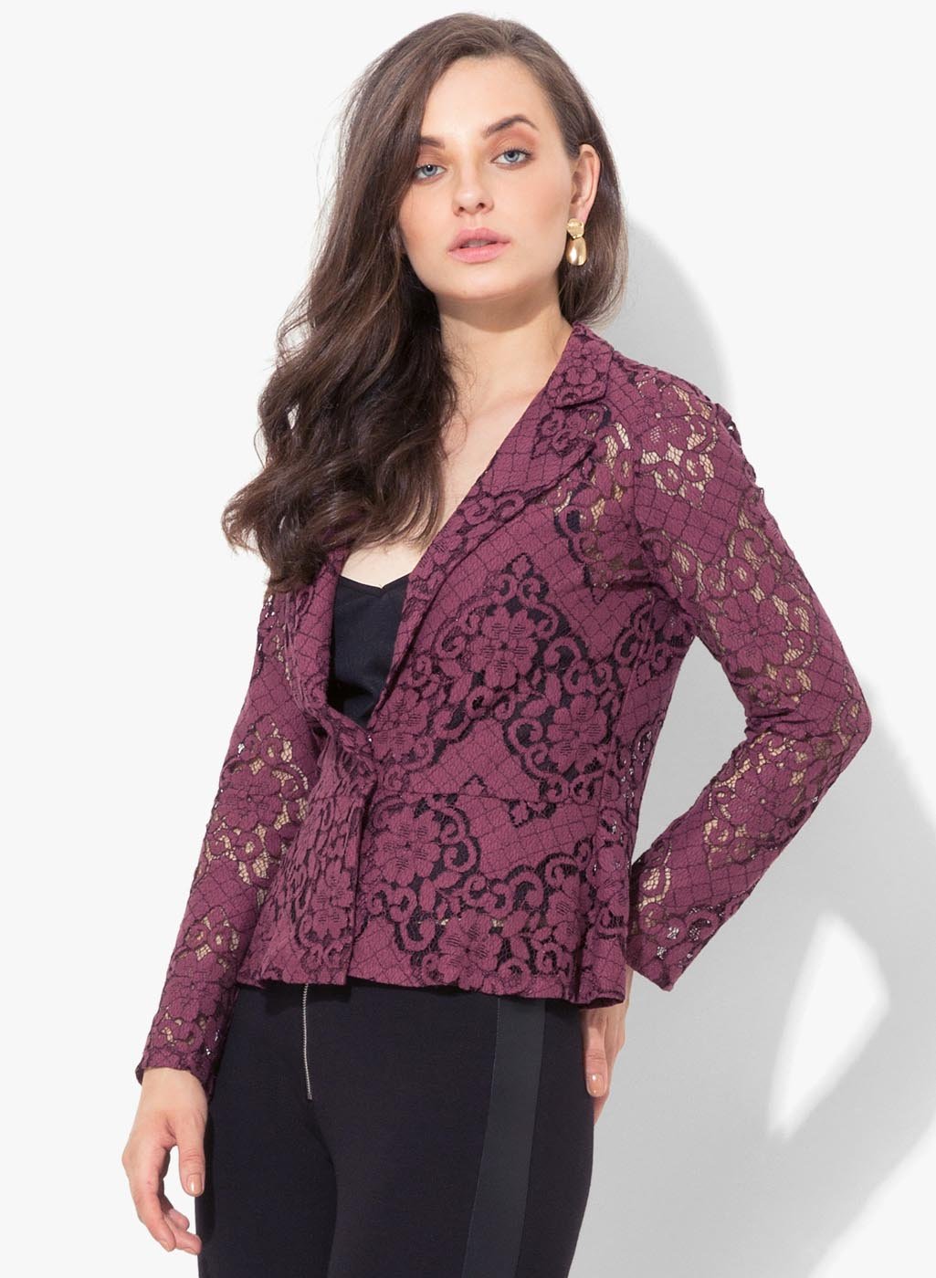 Lorena Lace Lapel Collar Jacket