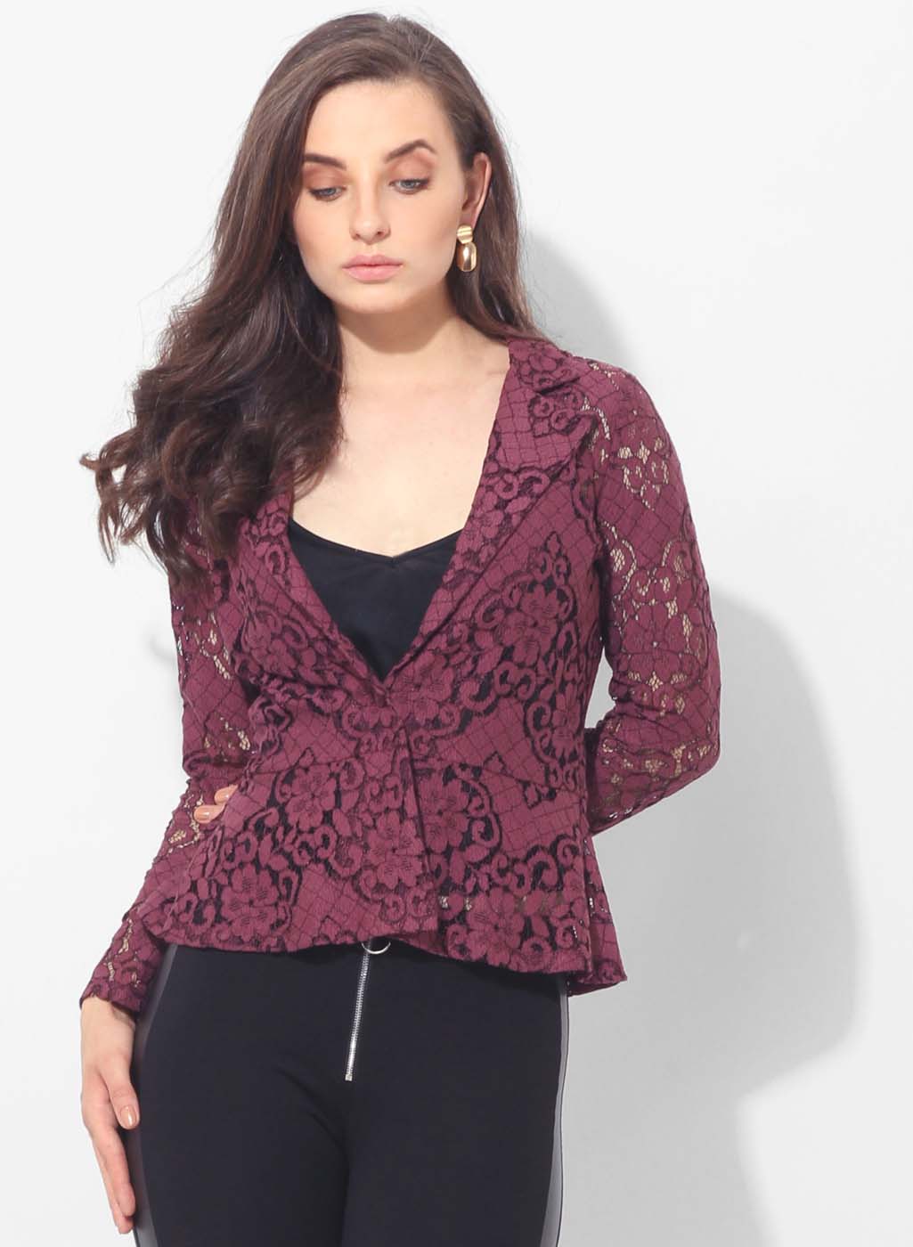 Lorena Lace Lapel Collar Jacket