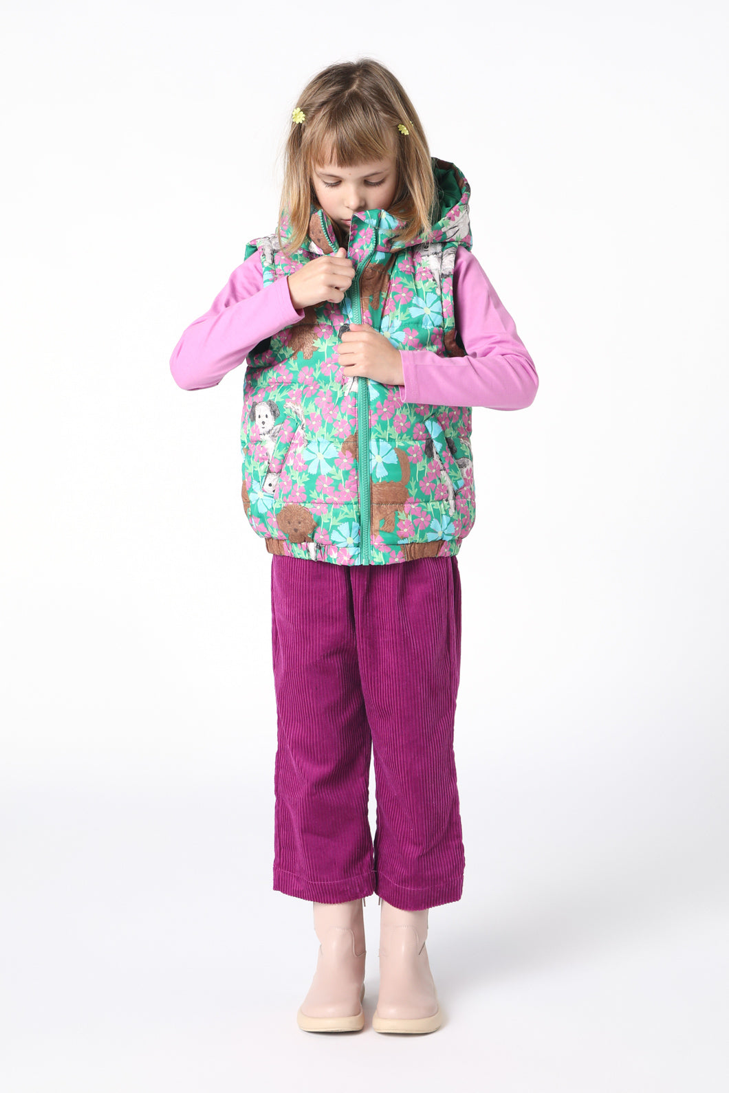 Lucy And Nina Kids Puffer Vest