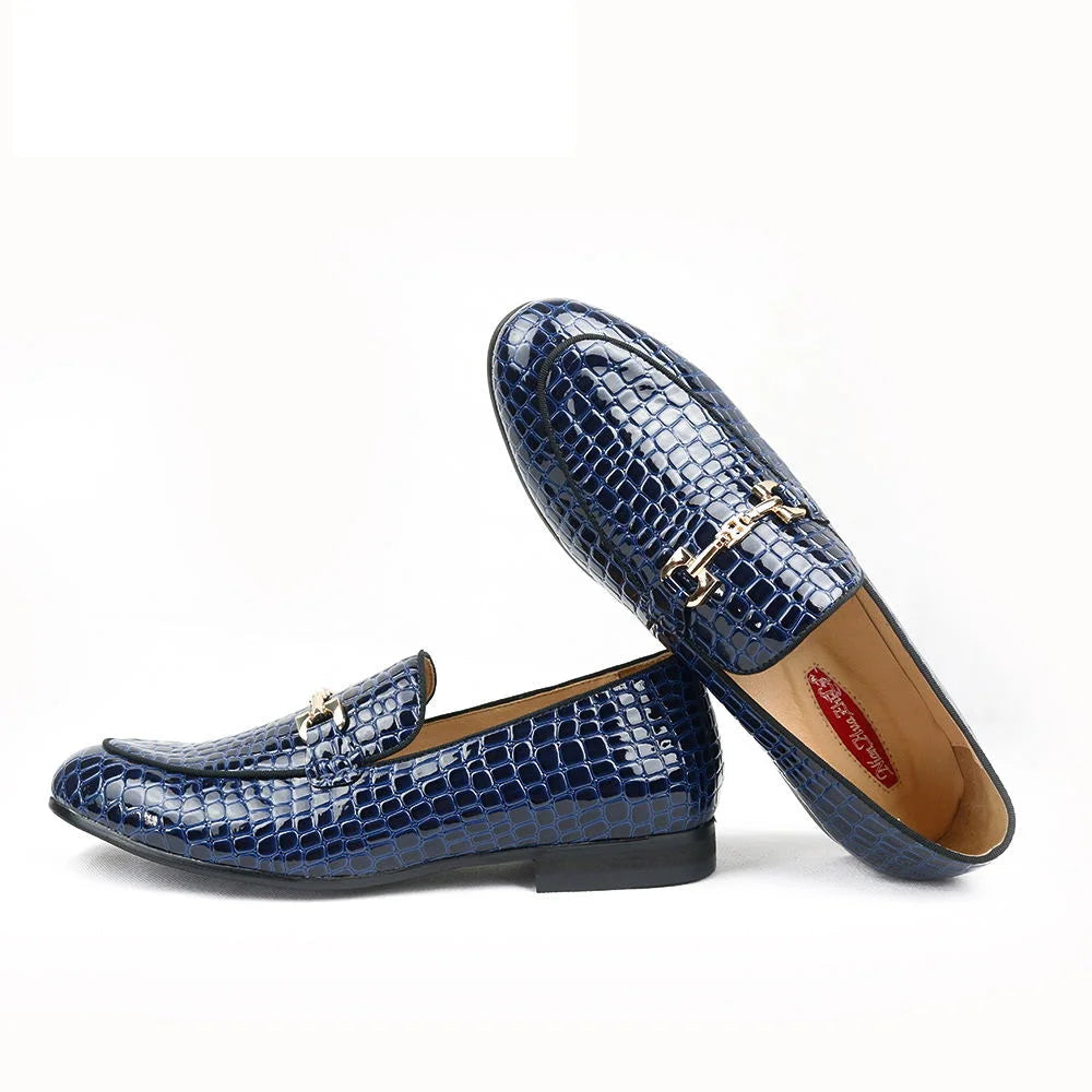 Men's Luxury Animal Printed Pattern Breathable Slip-On Italian Loafers