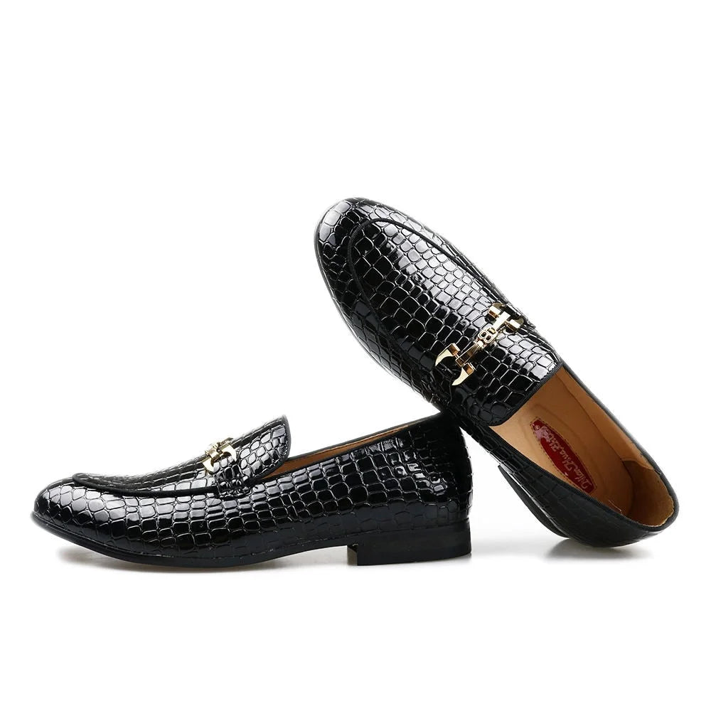 Men's Luxury Animal Printed Pattern Breathable Slip-On Italian Loafers