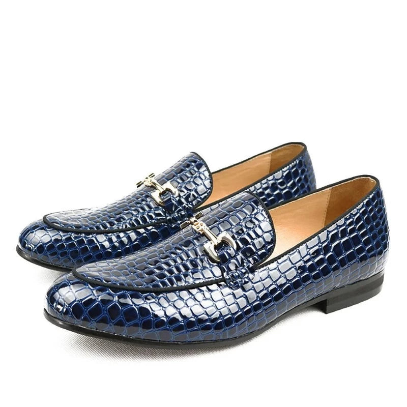 Men's Luxury Animal Printed Pattern Breathable Slip-On Italian Loafers