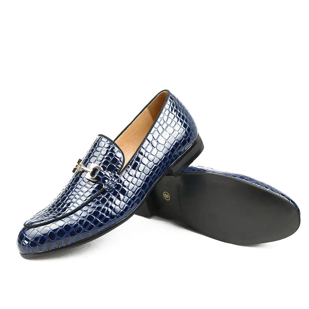 Men's Luxury Animal Printed Pattern Breathable Slip-On Italian Loafers