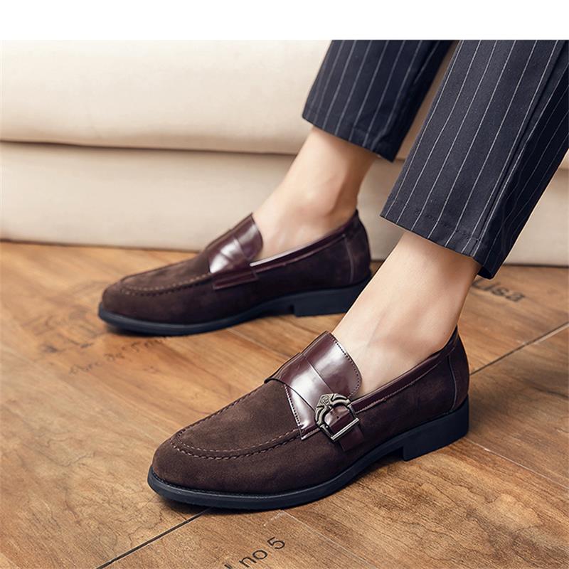 Men's Oxford Style Solid Pattern Slip-On Formal Office Loafers Shoes