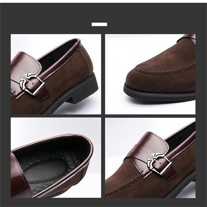 Men's Oxford Style Solid Pattern Slip-On Formal Office Loafers Shoes