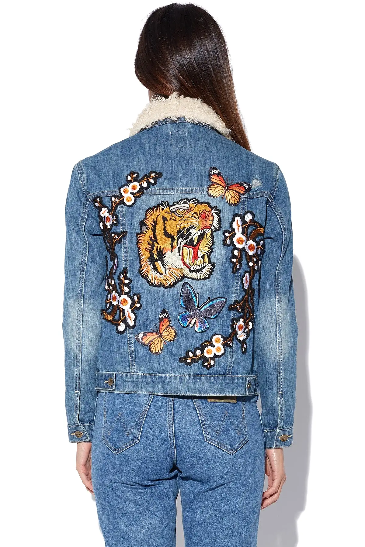 MINKPINK Into the Wild Tiger Blossom Denim Jacket