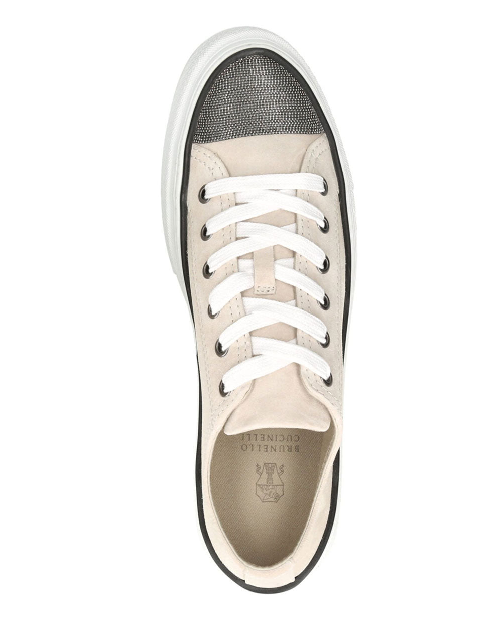 Monili Toe-Cap Sneaker in White