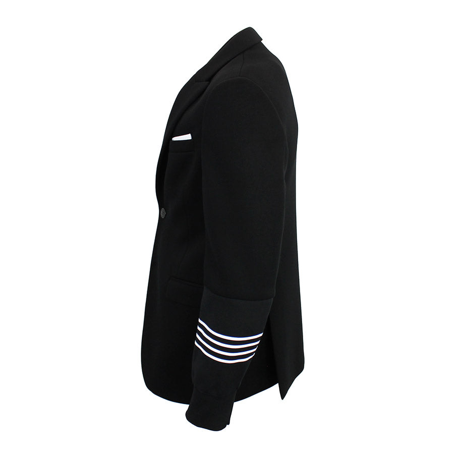 Neil Barrett - Striped Sleeve Blazer in Black