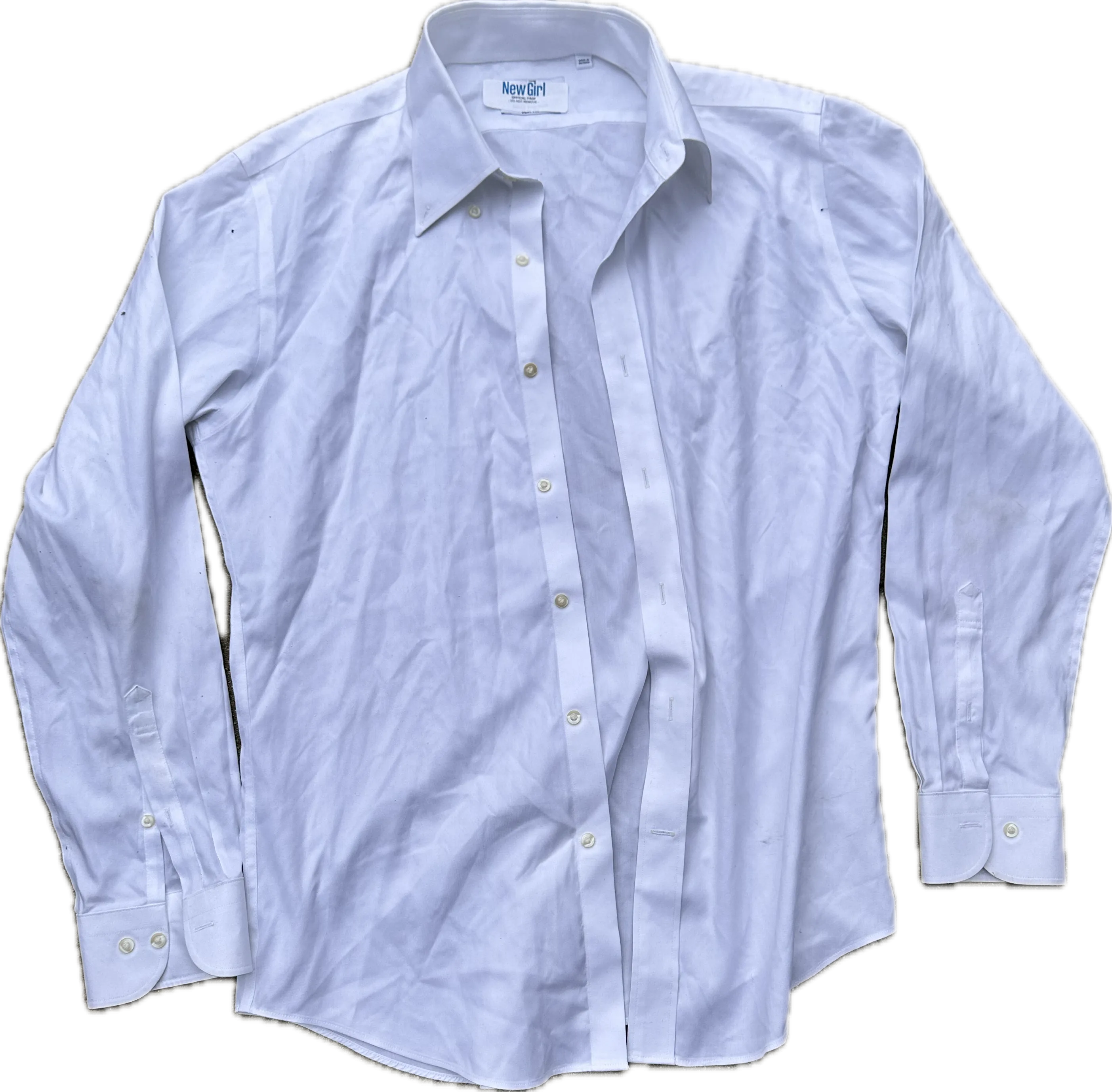 NEW GIRL: Nick Miller’s White Button down Shirt (M)