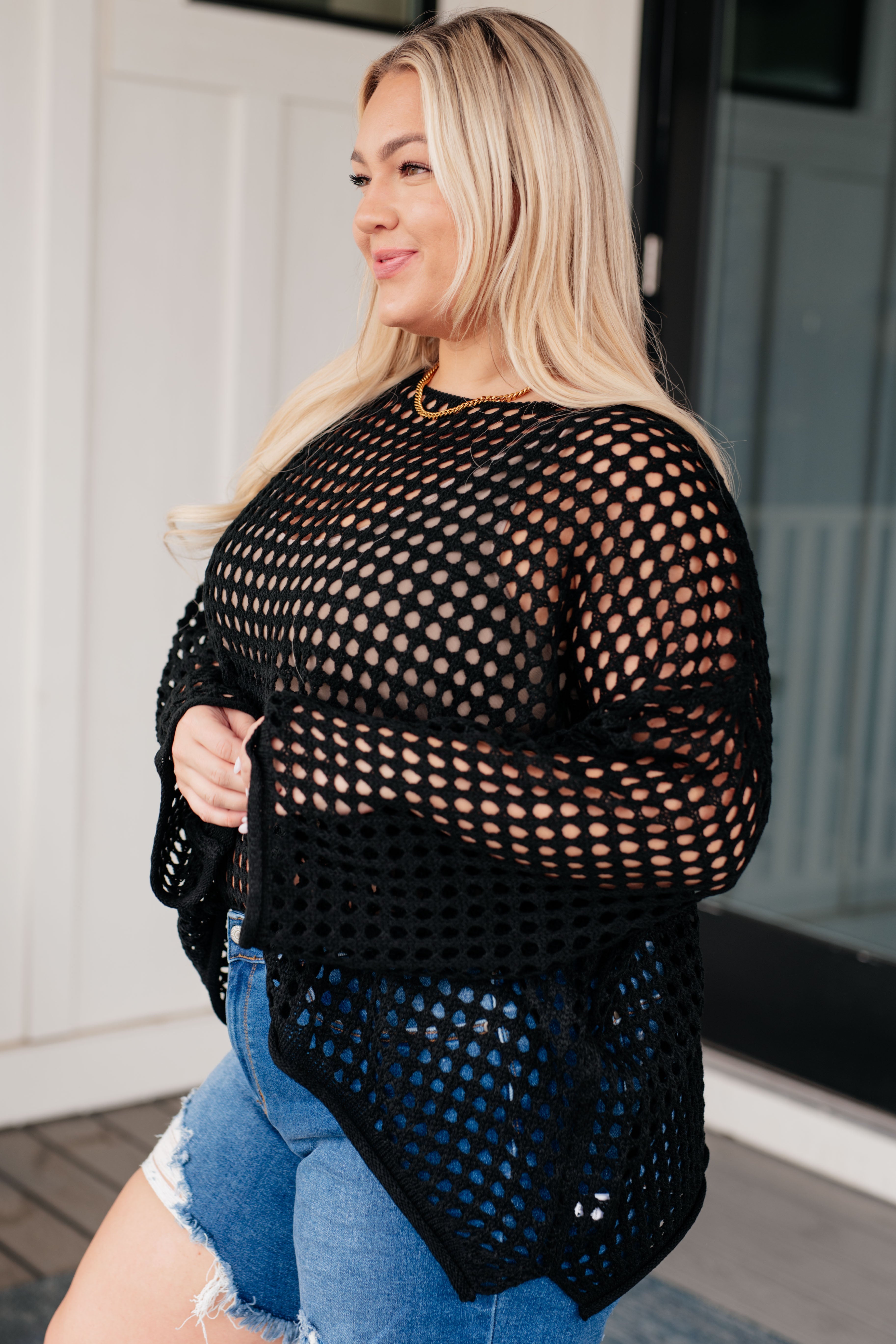 Nyla Fishnet Sweater