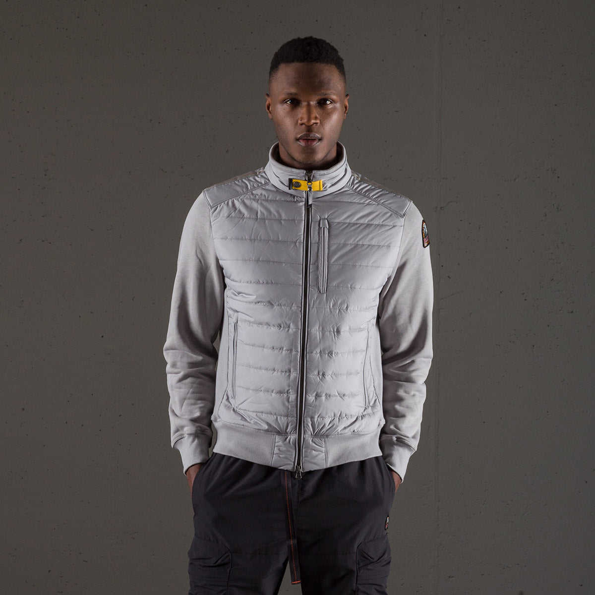 Parajumpers - Elliot Quilt Hooded Jacket in Paloma Grey