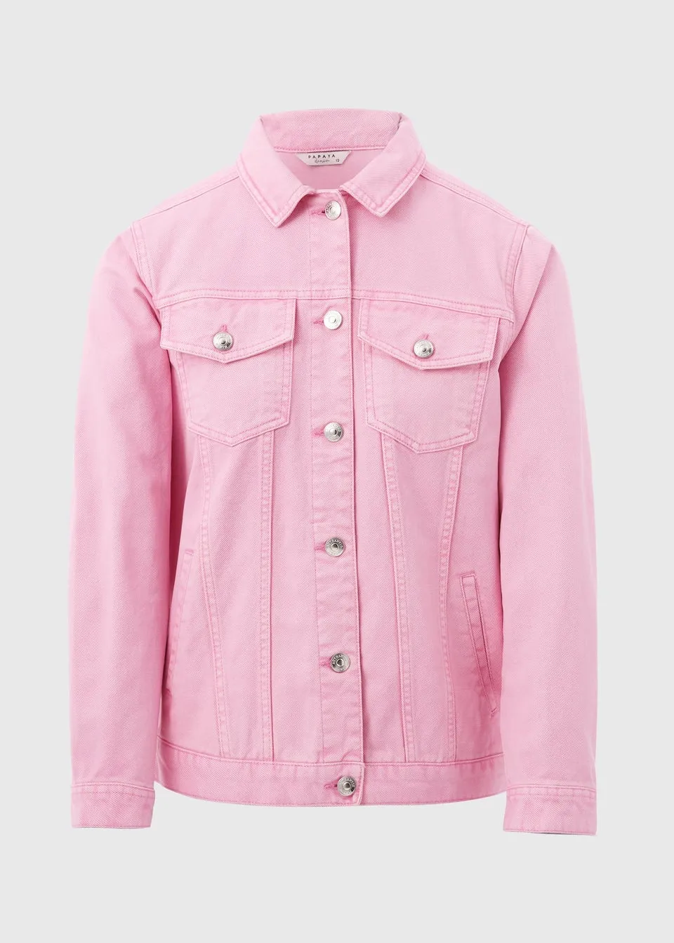 Pink Oversized Denim Jacket