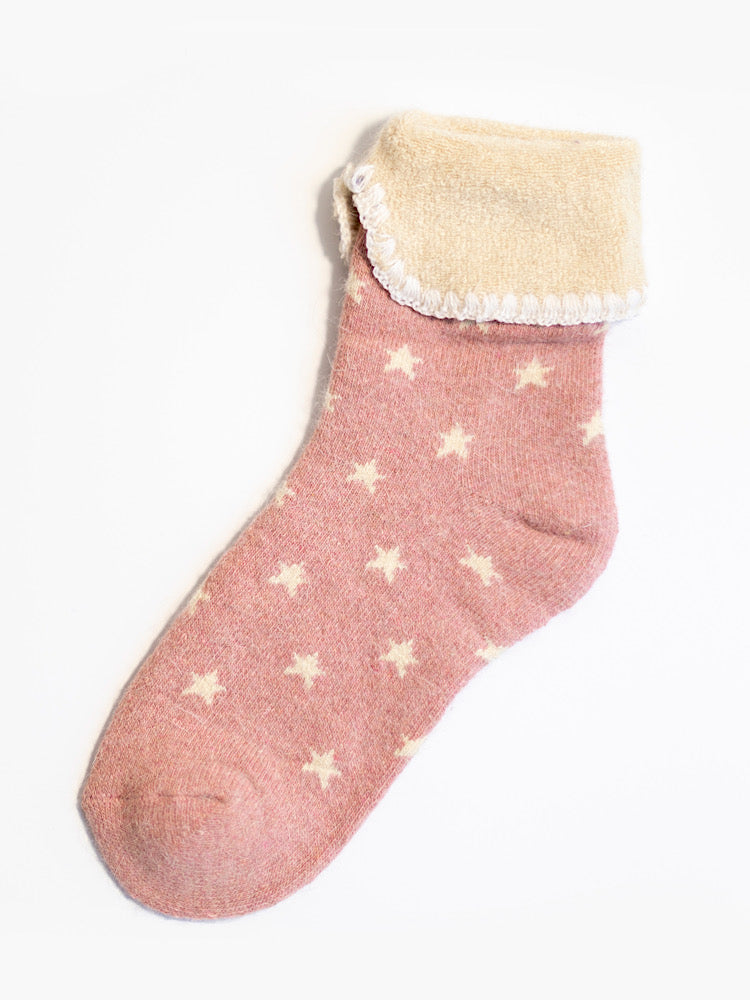 Pink Star Luxury Cosy Socks