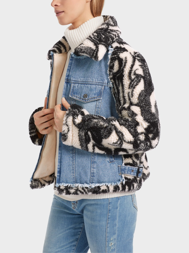 PRINTED OUTDOOR PLUSH JACKET