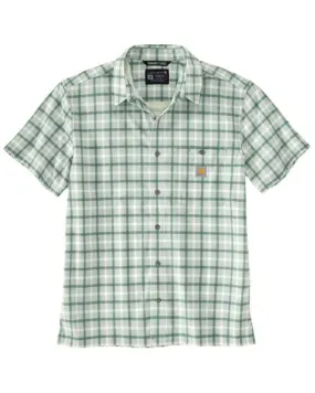 Product Name:  Carhartt Men's Force Sun Defender™ Relaxed Fit Lightweight Plaid Print Short Sleeve Button-Down Sh