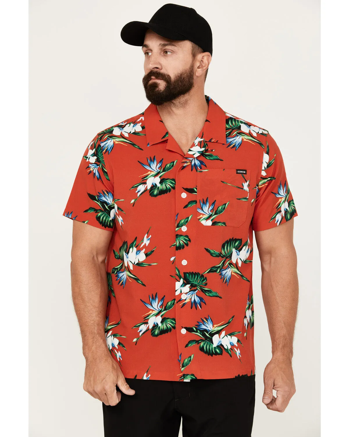 Product Name:  Cinch Men's Camp Birds Of Paradise Short Sleeve Button-Down Shirt