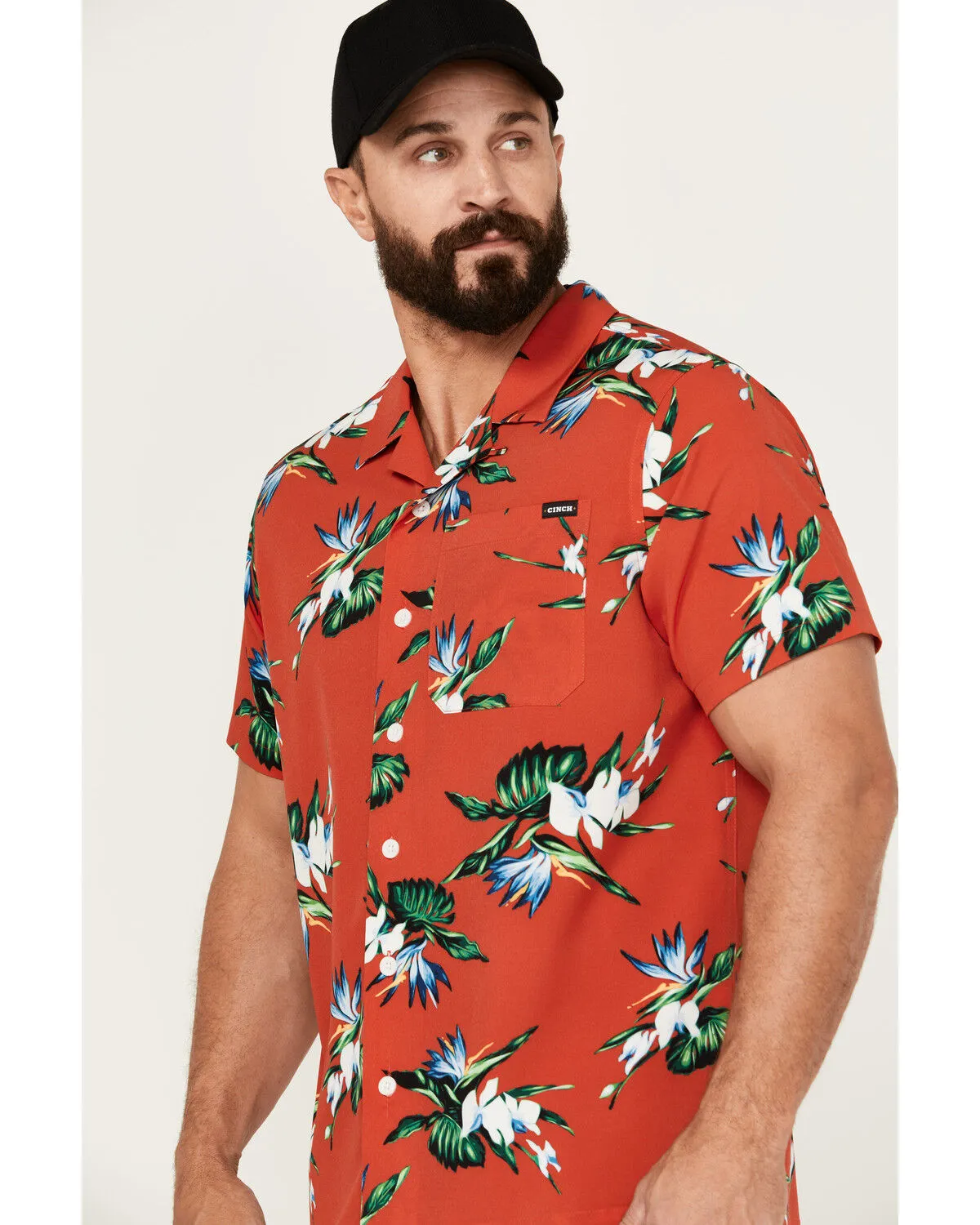 Product Name:  Cinch Men's Camp Birds Of Paradise Short Sleeve Button-Down Shirt