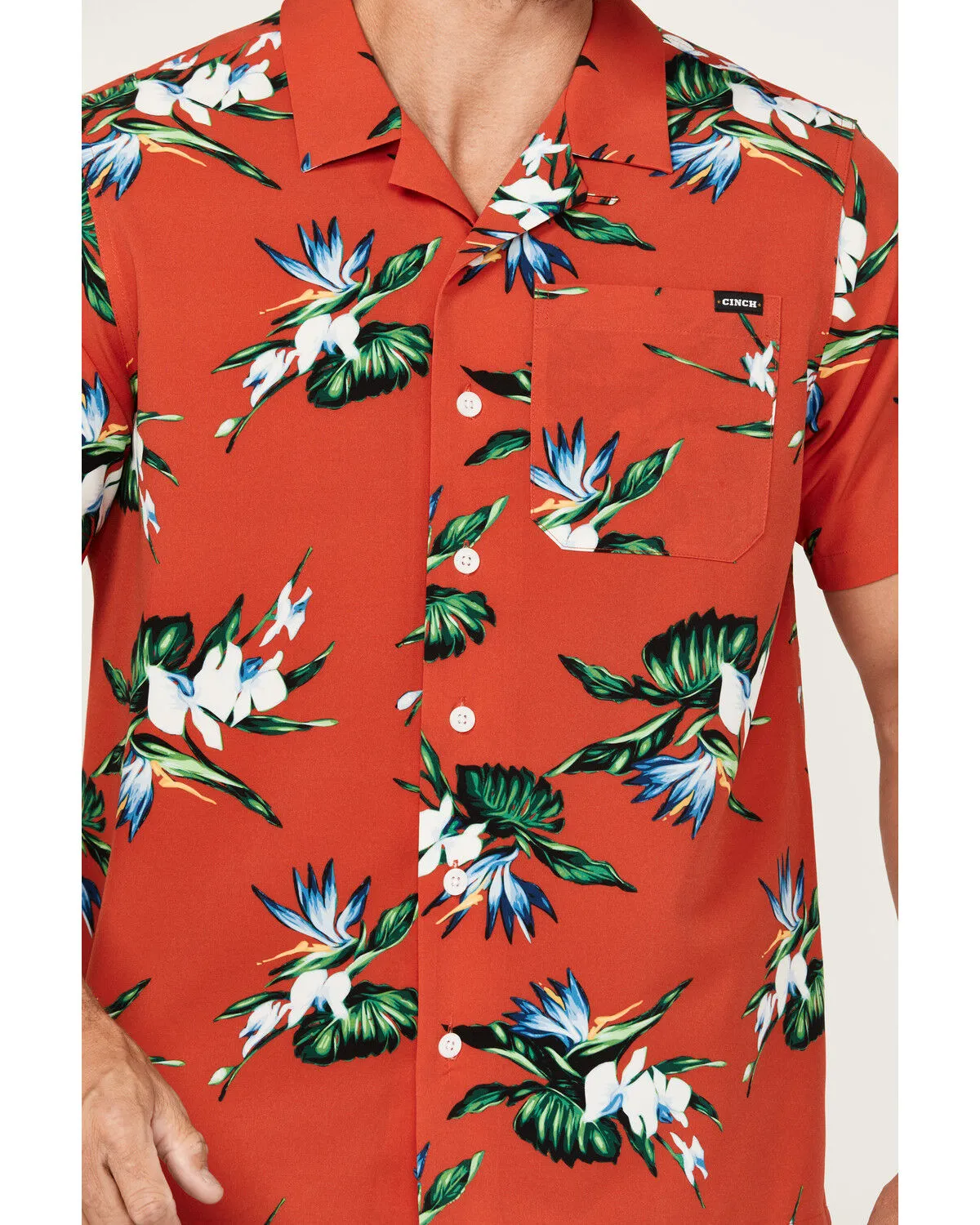 Product Name:  Cinch Men's Camp Birds Of Paradise Short Sleeve Button-Down Shirt