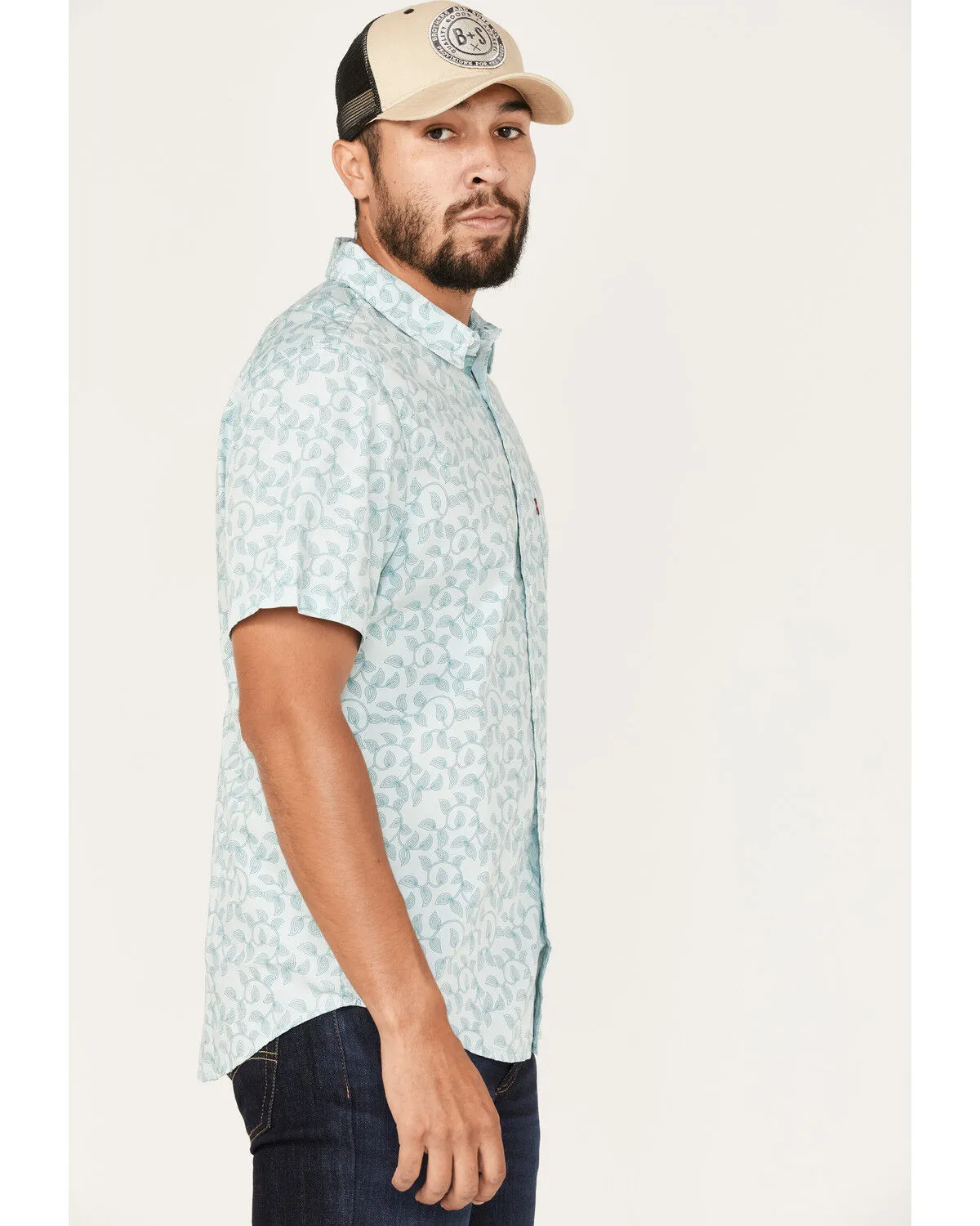 Product Name:  Levi's Men's Classic Swirly Floral Print Short Sleeve Button Down Shirt