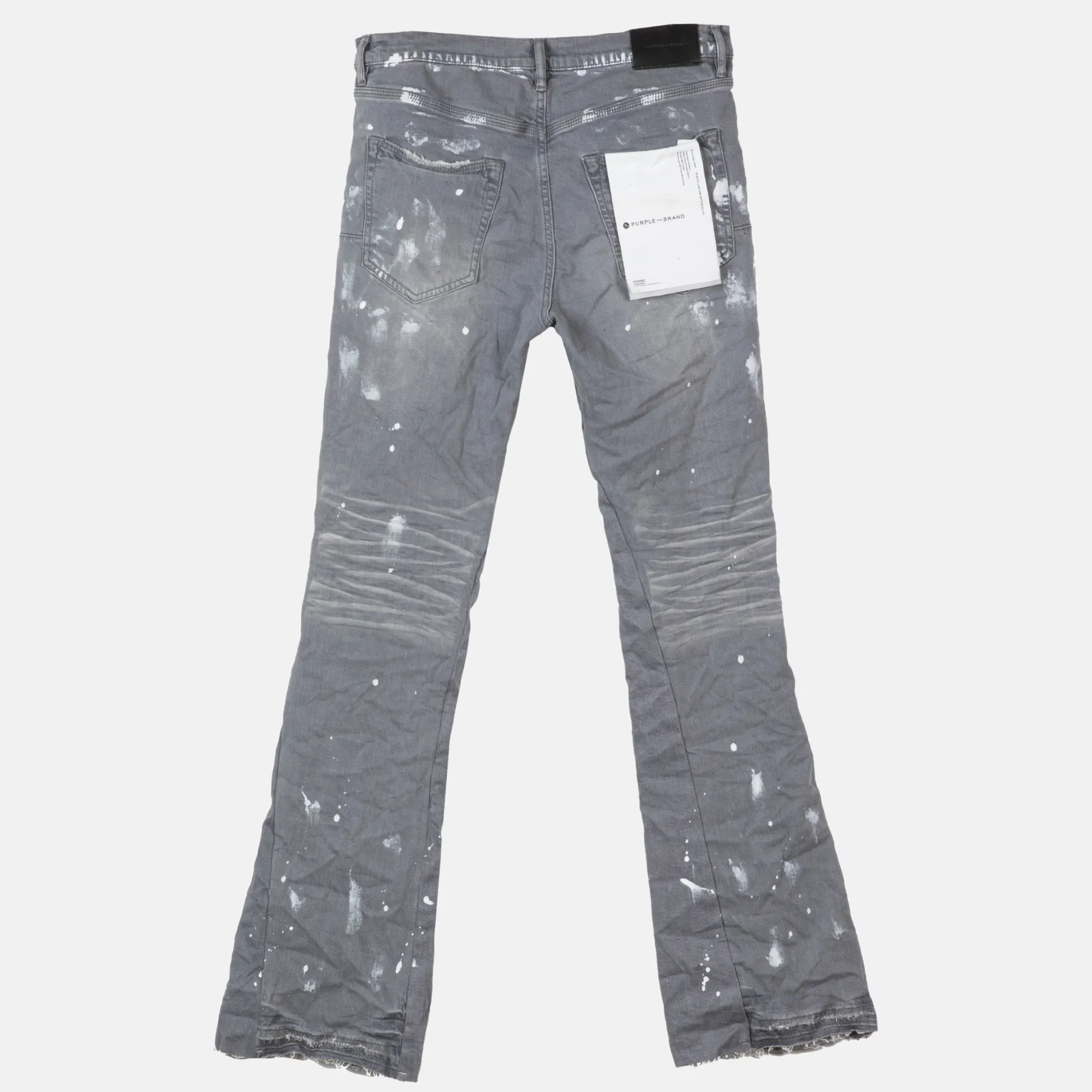 Purple Brand Grey Double Panels Flare Blowouts Jeans