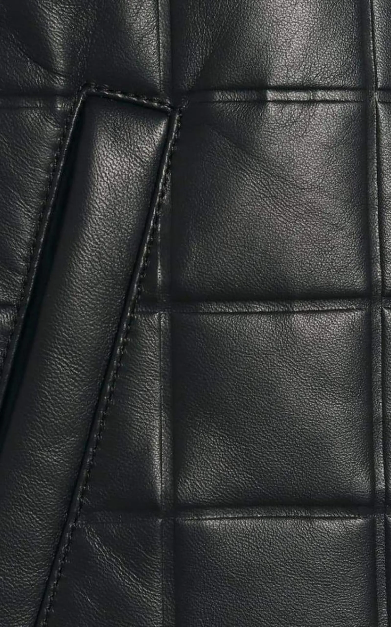 Quilted Leather Bomber Jacket