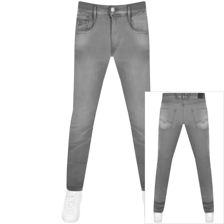 Replay Anbass Slim Fit Jeans Light Wash Grey