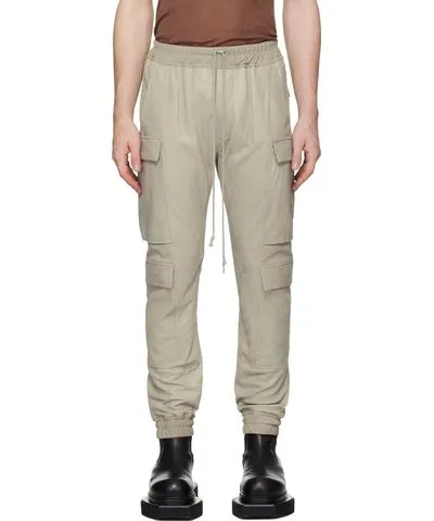 Rick Owens Off-White Mastodon Megacargo Leather Pants