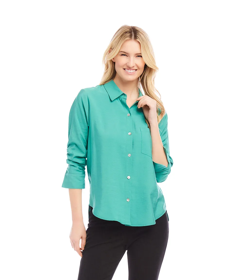 Ruched Sleeve Shirt