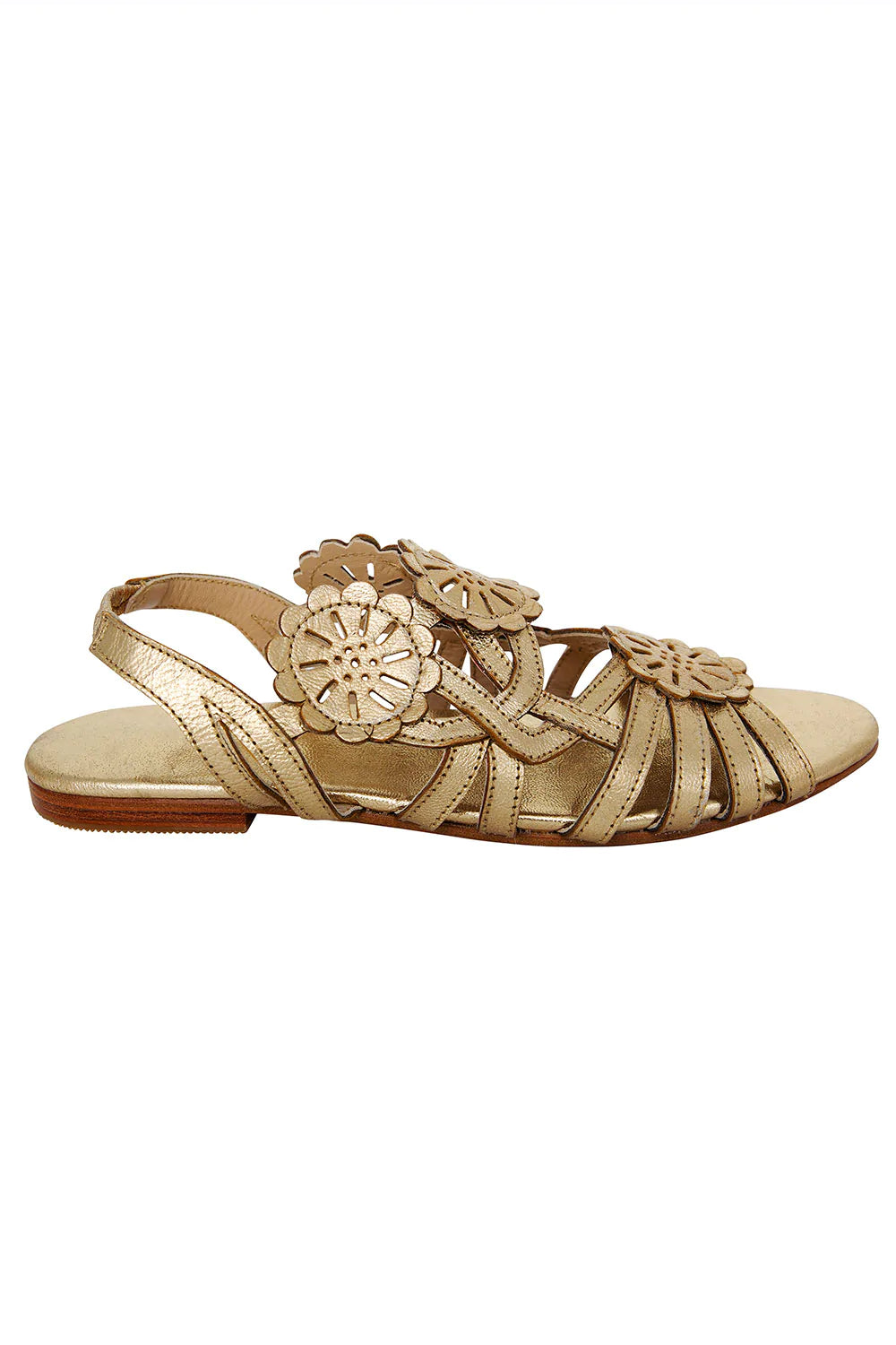 SCALLOP SANDAL METALLIC GOLD