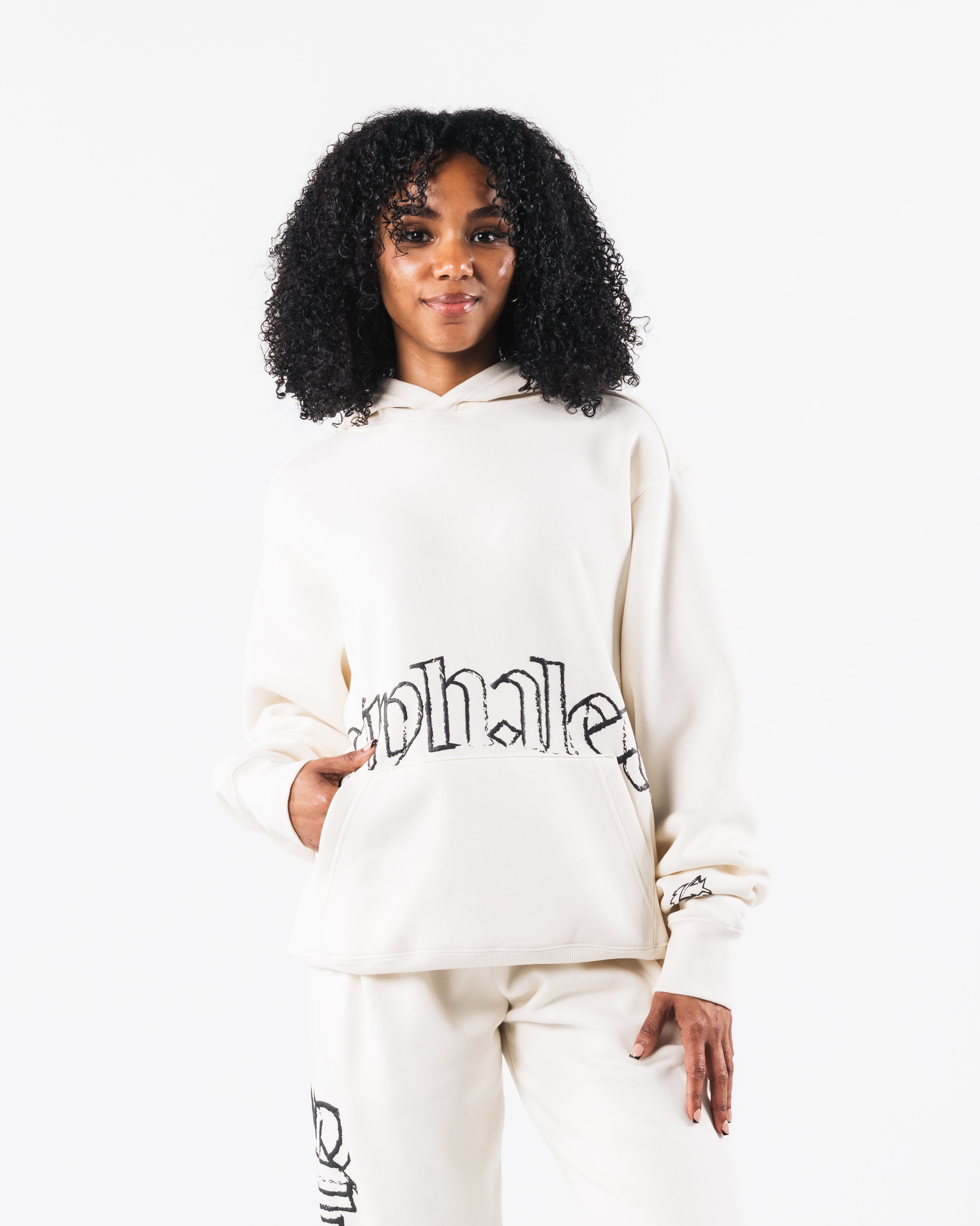 Script Hoodie - Ivory