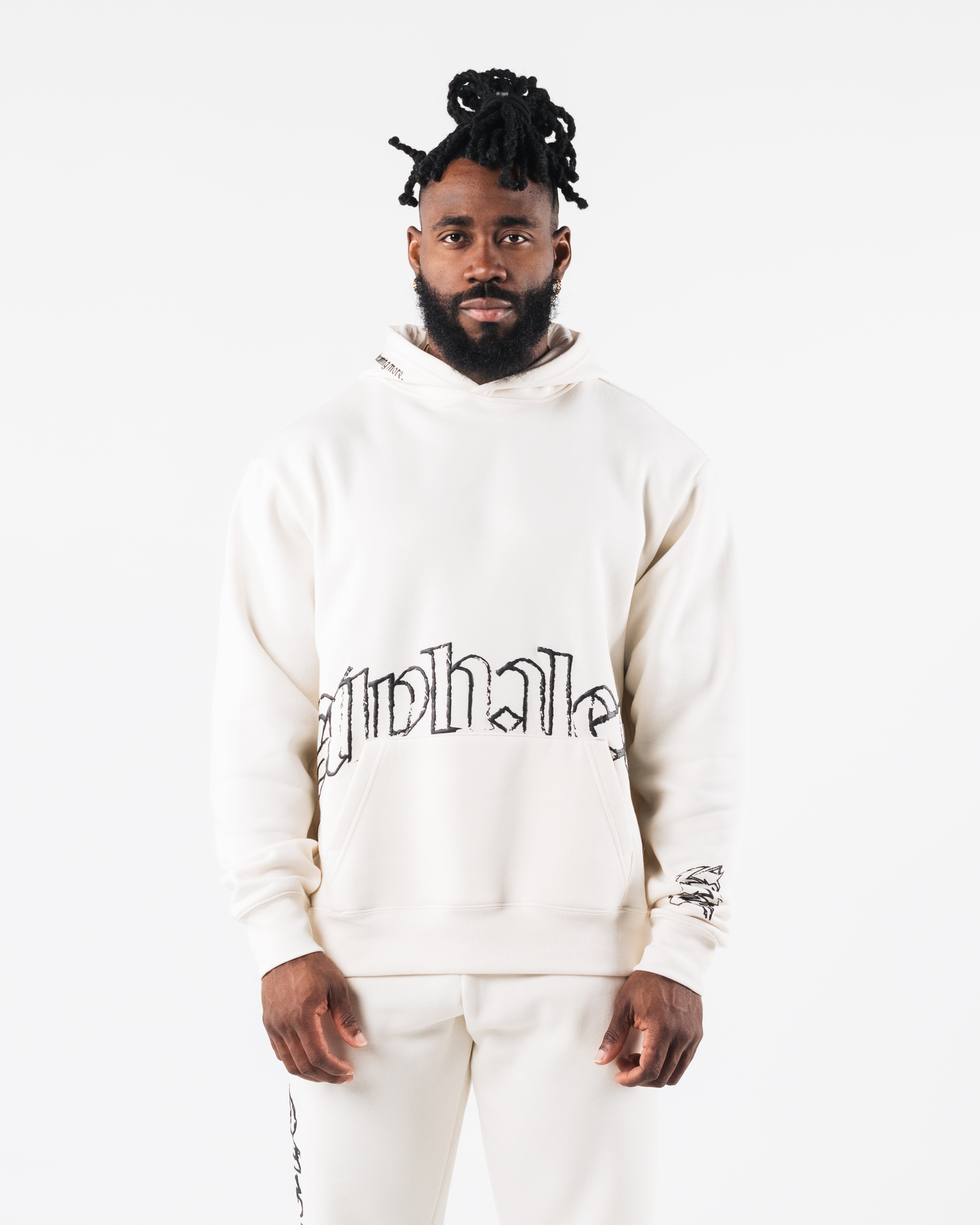 Script Hoodie - Ivory