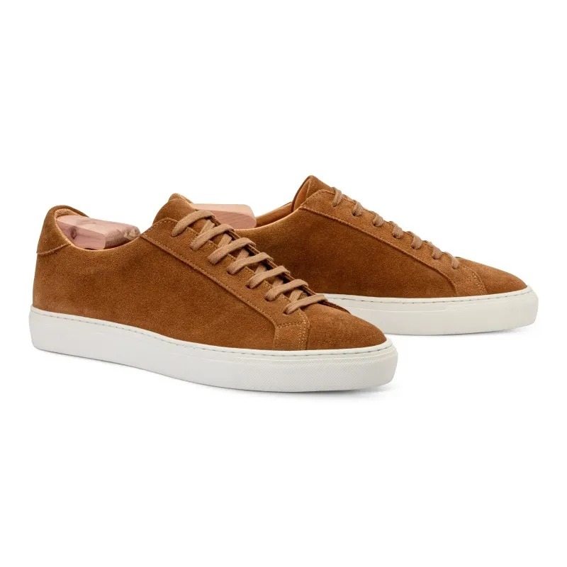 Skolyx Premium sneaker in medium brown suede