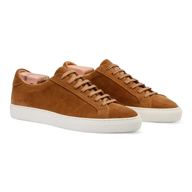 Skolyx Premium sneaker in medium brown suede