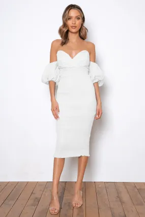 Sweetie Midi Dress - White