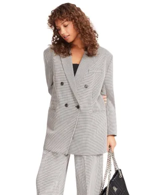 The Isabella Double Breasted Blazer - Gingham