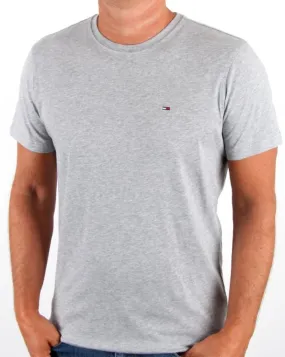 Tommy Jeans Crew Neck T Shirt Light Grey Heather