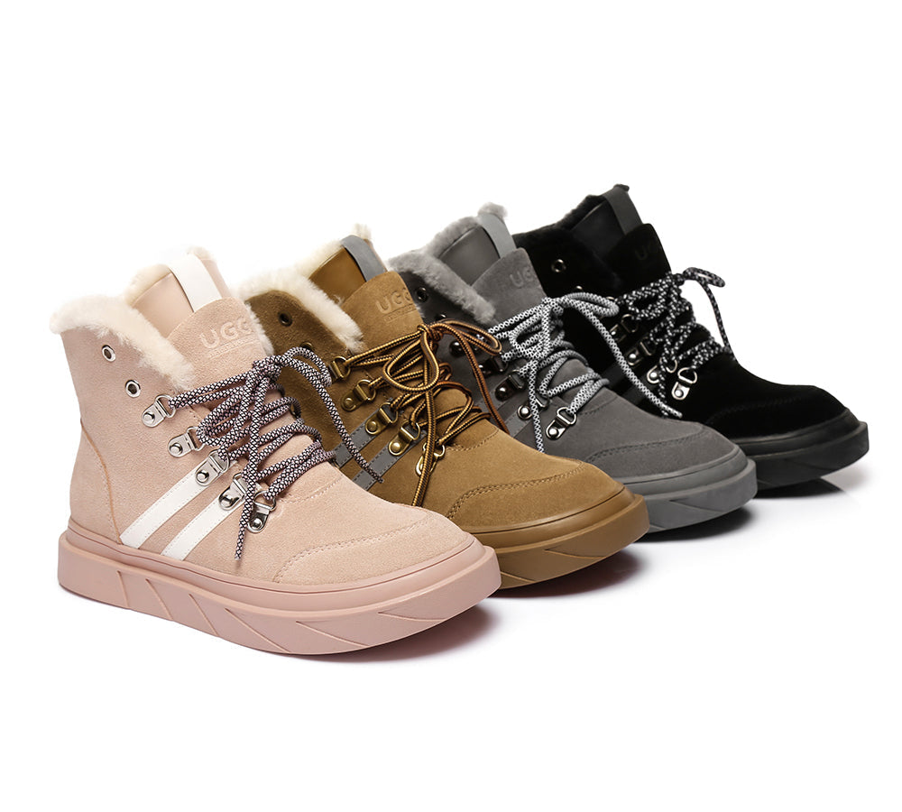 Urban UGG Lace Up Fashion Sneaker Women Boots Vicki