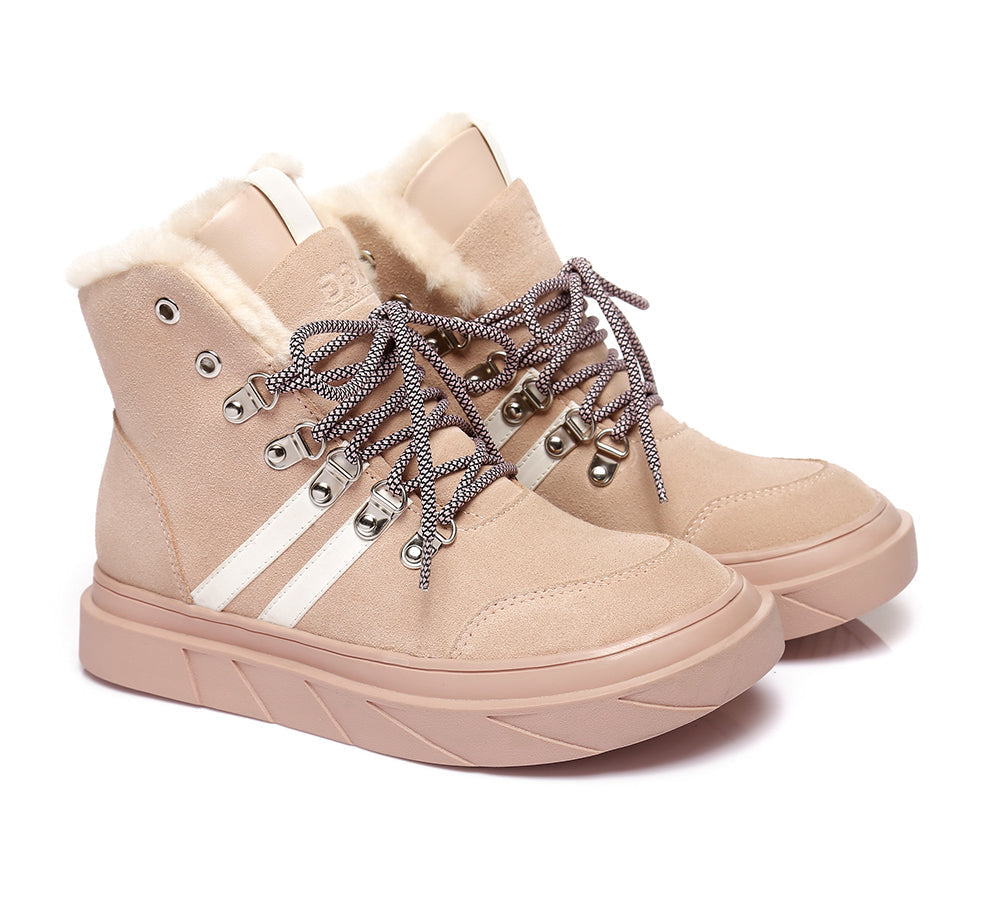 Urban UGG Lace Up Fashion Sneaker Women Boots Vicki