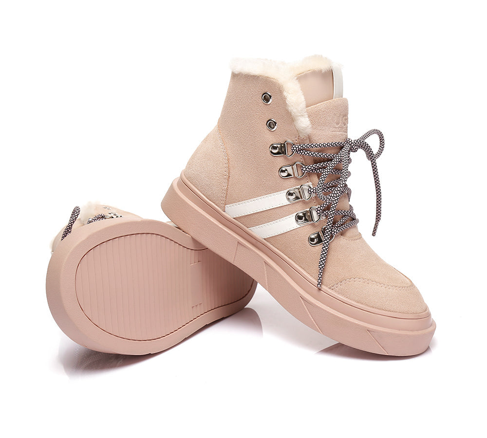 Urban UGG Lace Up Fashion Sneaker Women Boots Vicki