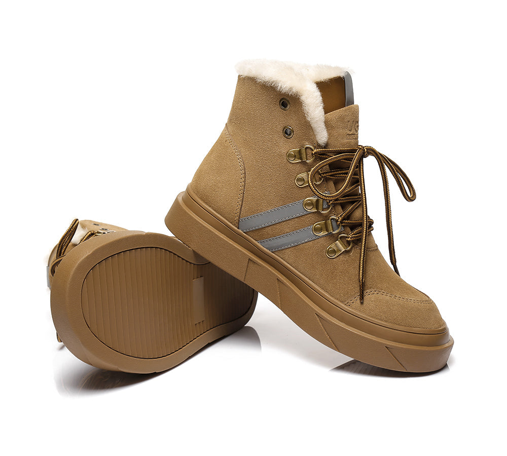 Urban UGG Lace Up Fashion Sneaker Women Boots Vicki