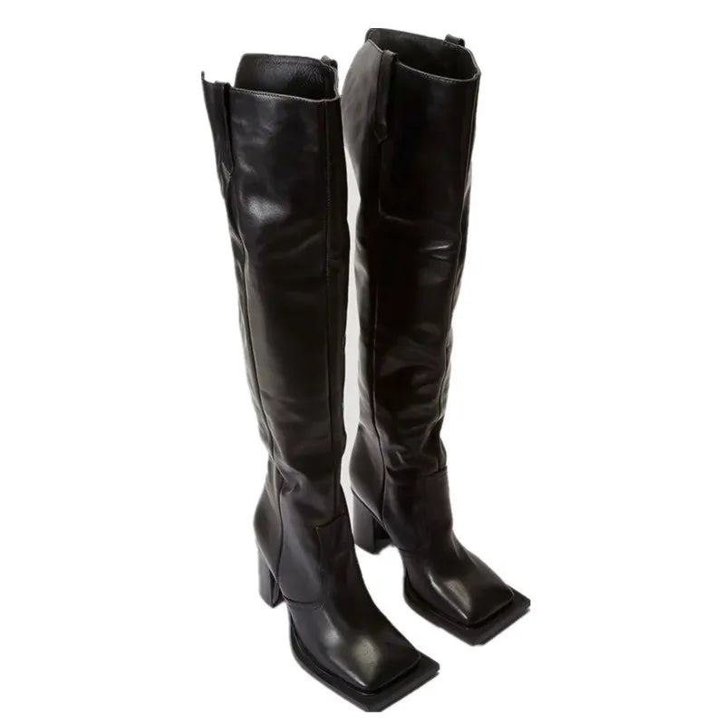 Women's Luxury Casual Round Toe Streetwear Knee High Snow Boots